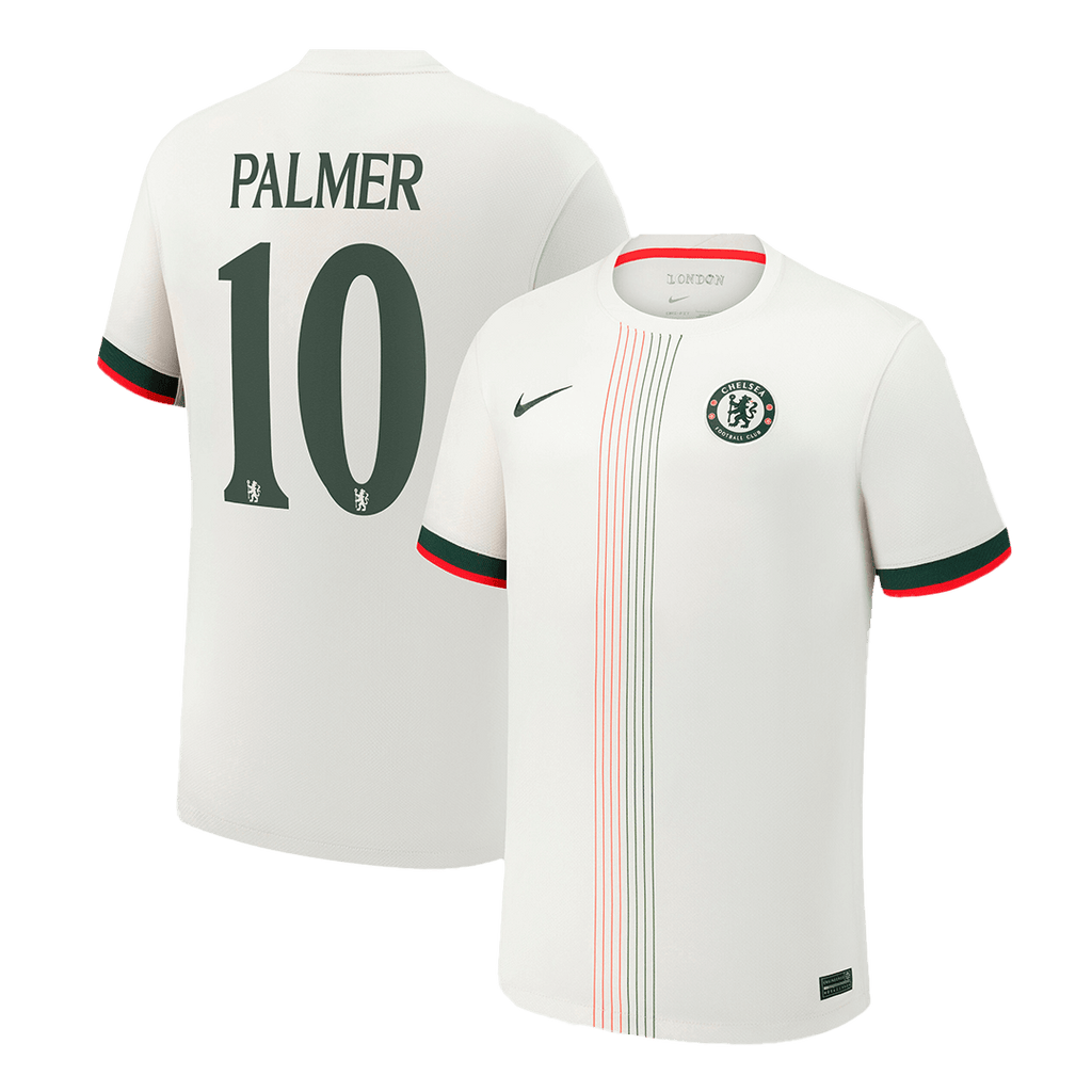 Maillot de football PALMER #10 Chelsea Extérieur 2025/26 Blanc - UCL
