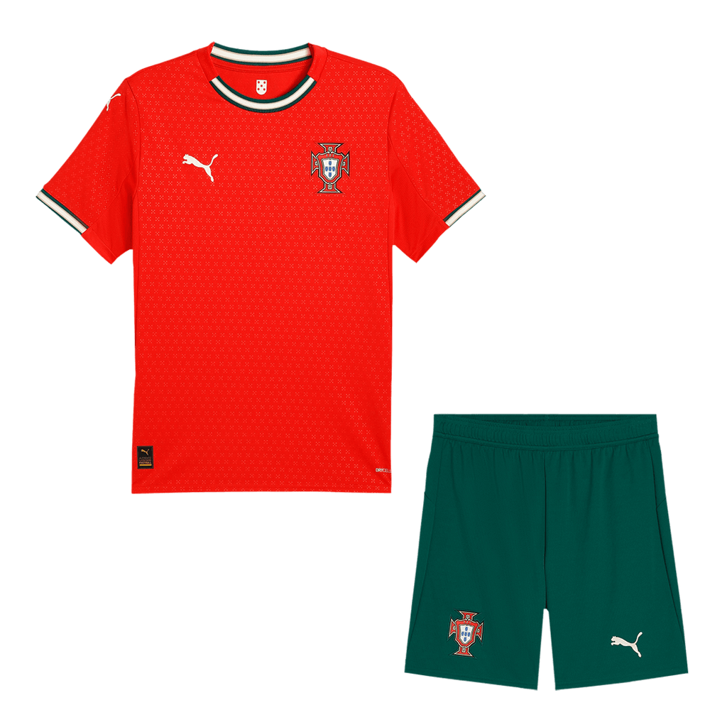 Kits de fútbol: Camiseta de fútbol local de Portugal (camiseta y pantalones cortos) 2025