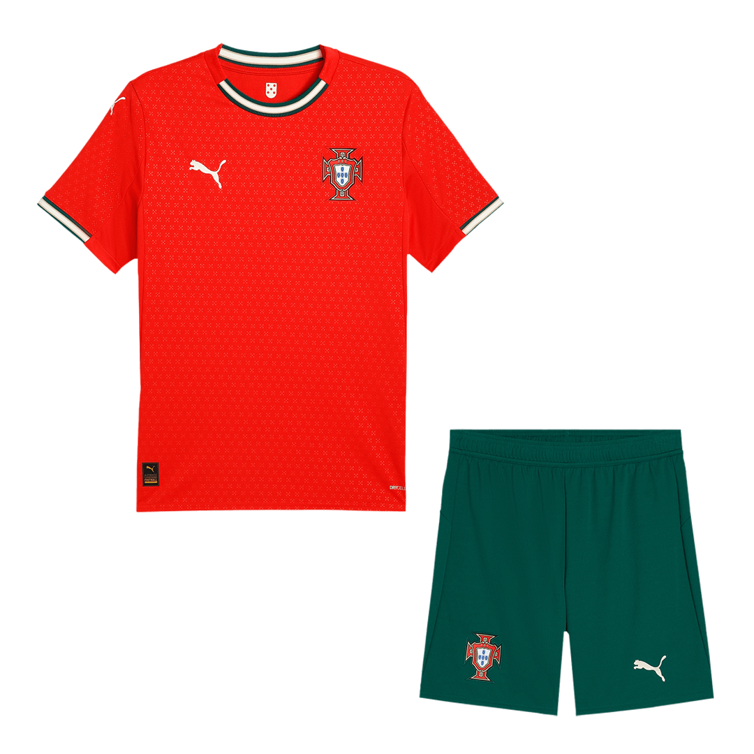 Kits de fútbol: Camiseta de fútbol local de Portugal (camiseta y pantalones cortos) 2025