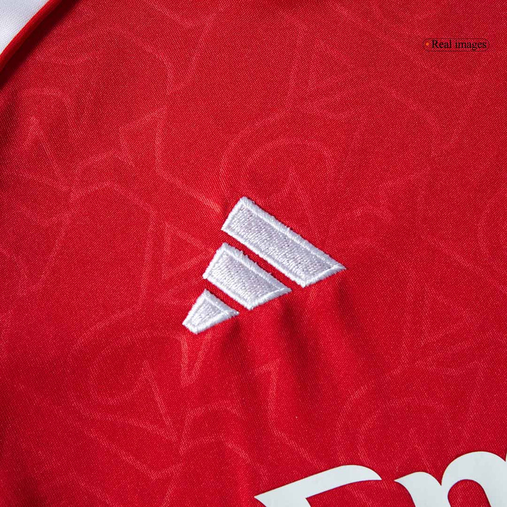 Kit de fútbol para niños: camiseta de local del Arsenal (camiseta, pantalones cortos y calcetines) 2025/26, color rojo