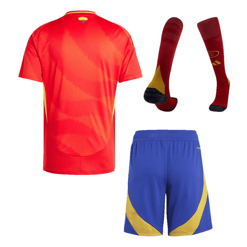 Kits de fútbol: Camiseta de fútbol local de España (camiseta, pantalones cortos y calcetines) para la Eurocopa 2024