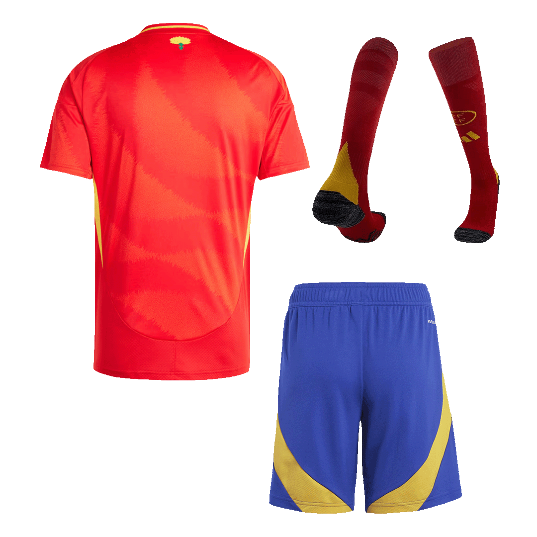 Kits de fútbol: Camiseta de fútbol local de España (camiseta, pantalones cortos y calcetines) para la Eurocopa 2024