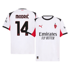 Maillot de football extérieur AC Milan MODRIĆ #14 2025/26 Blanc
