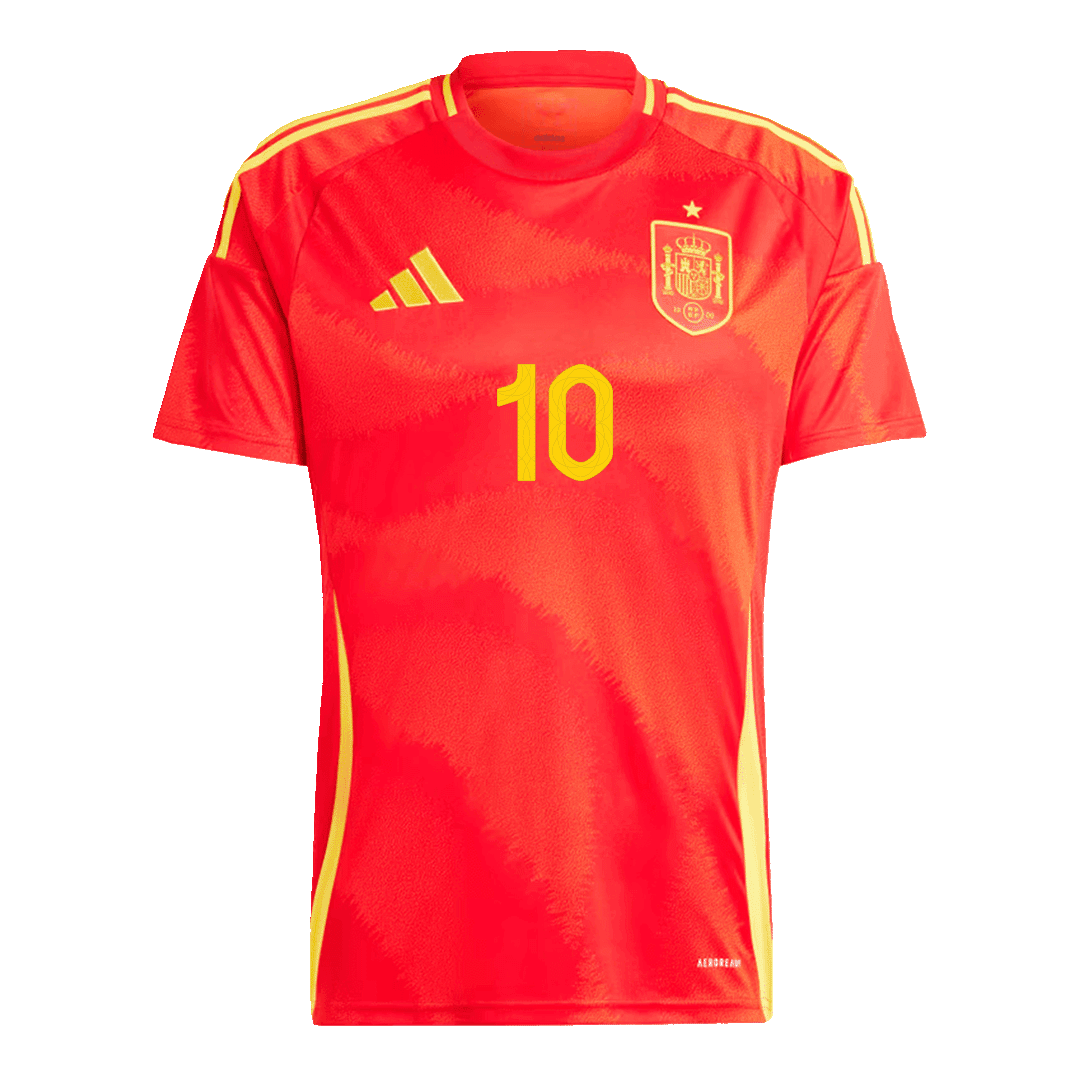 Maillot de football domicile Espagne LAMINE YAMAL #10 Euro 2024