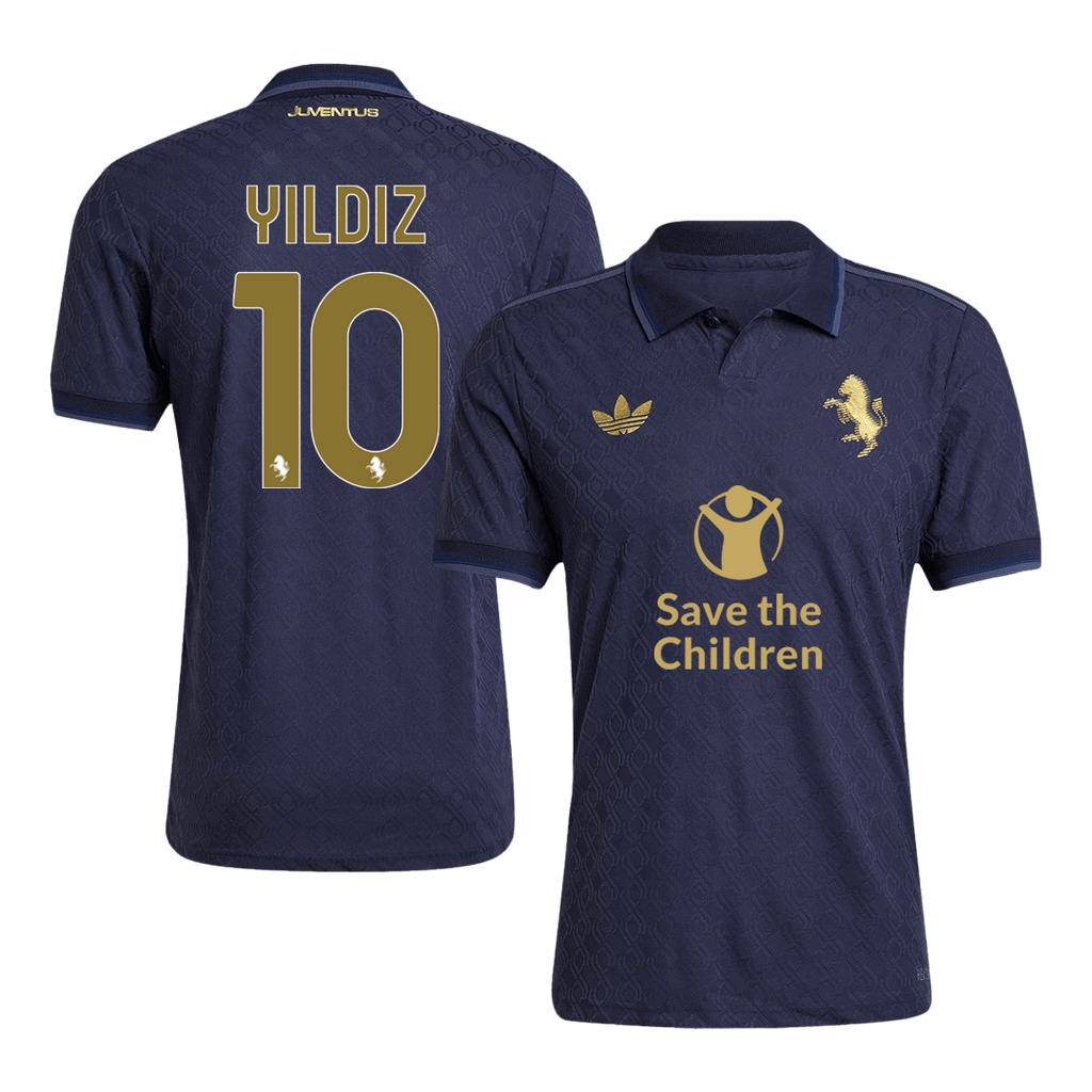 Soccer Kits Authentic YILDIZ #10 Juventus Third Away Soccer Jersey 2024/25 - Save The Children Sponsor