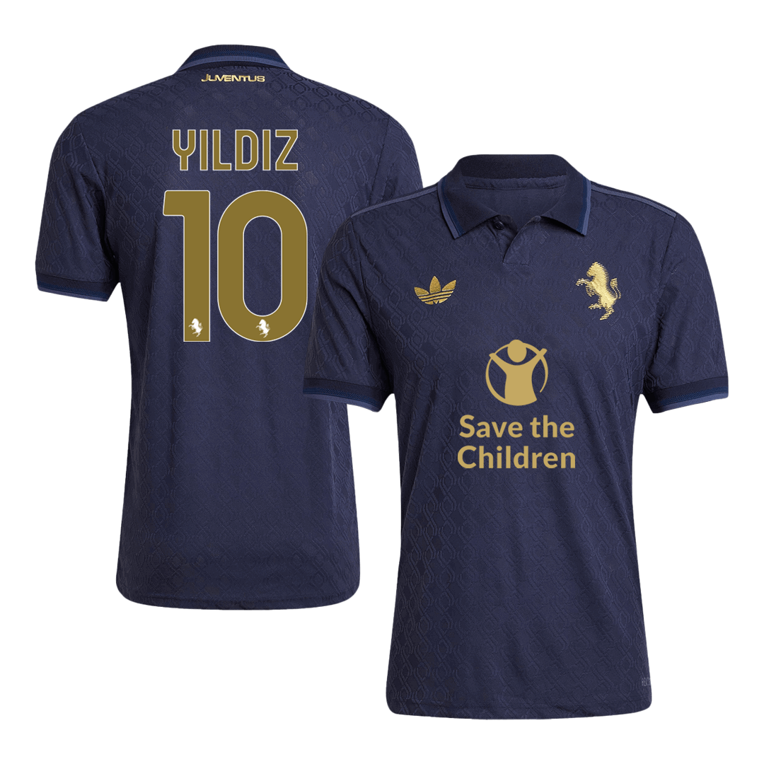 Soccer Kits Authentic YILDIZ #10 Juventus Third Away Soccer Jersey 2024/25 - Save The Children Sponsor