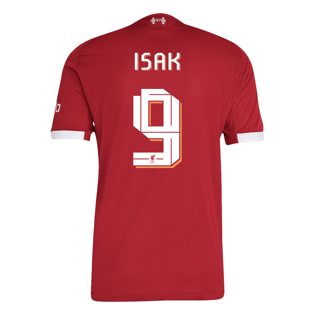 Maillot de football ISAK #9 authentique Liverpool Domicile 25/26 Rouge - UCL