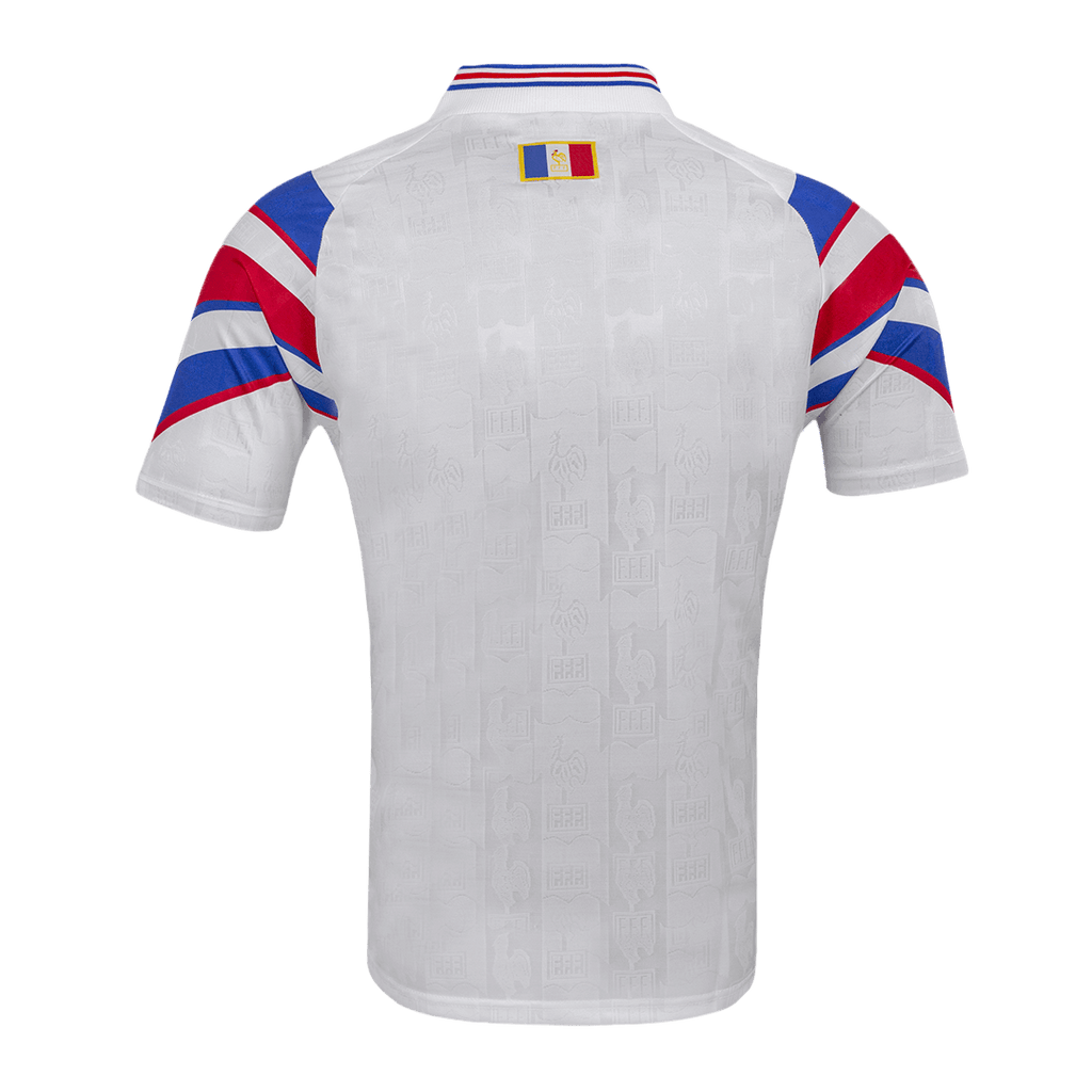 Camiseta de fútbol retro de visitante de Francia 1996