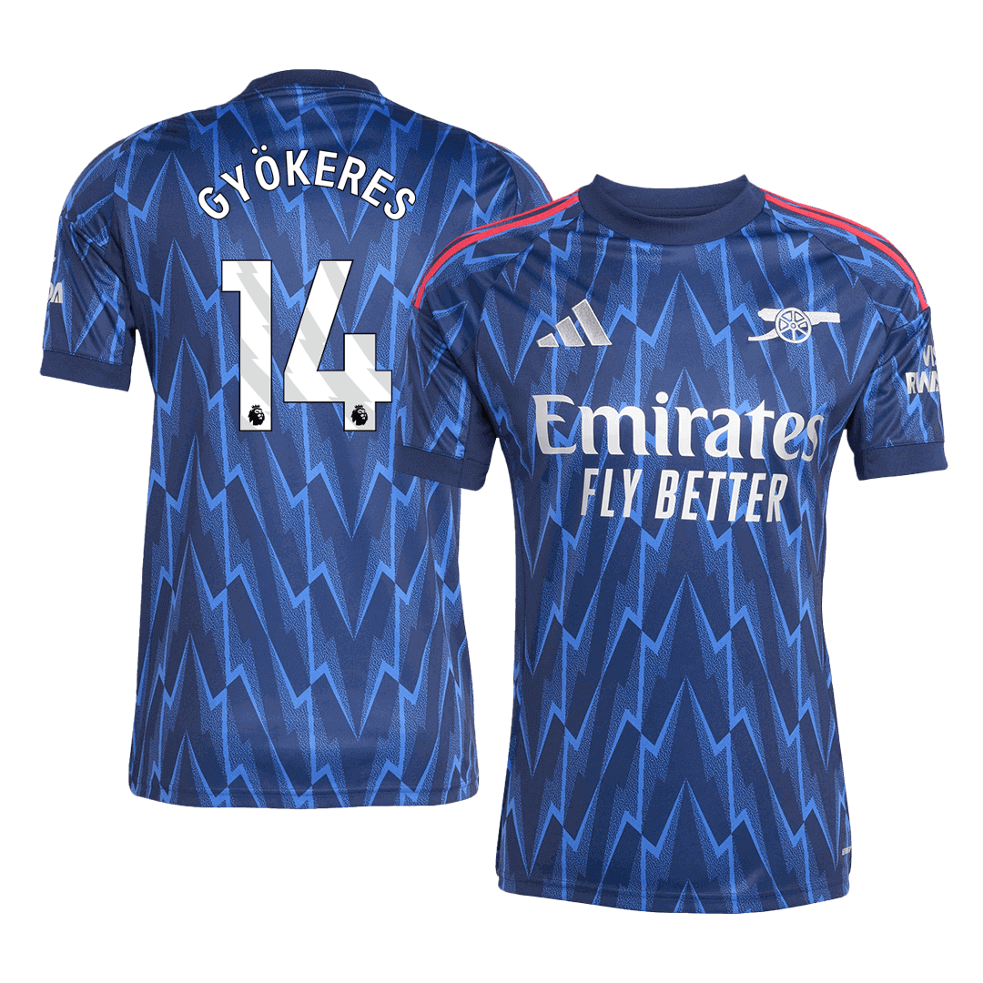 Kits de football GYÖKERES #14 Arsenal Maillot de football extérieur 2025/26 Bleu