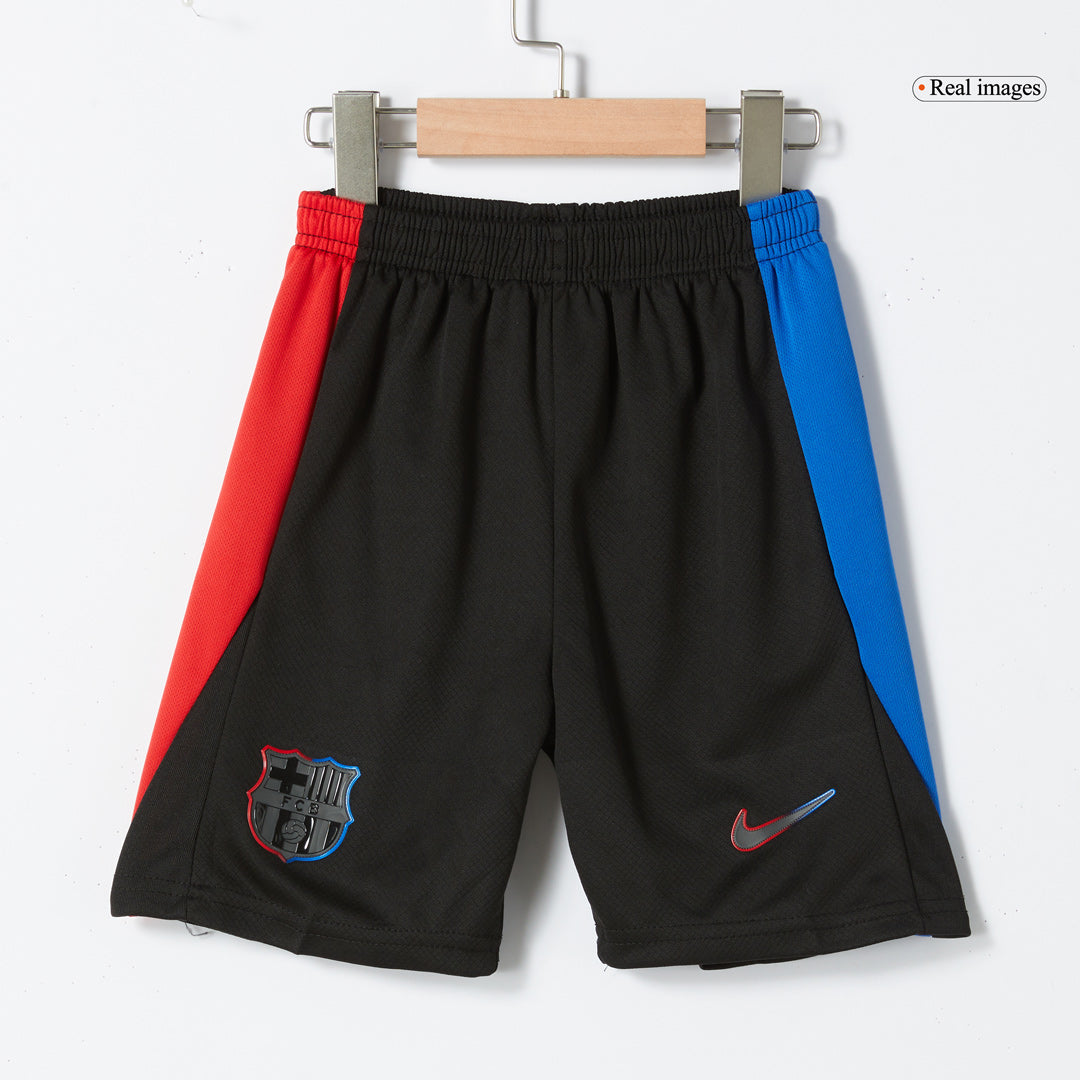 Kits de fútbol para niños del Barcelona (visitante) 2024/25 - Logotipo de Spotify sin texto