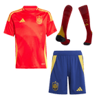 Kits de fútbol para niños: Camiseta local de España (camiseta, pantalón corto y calcetines) para la Eurocopa 2024