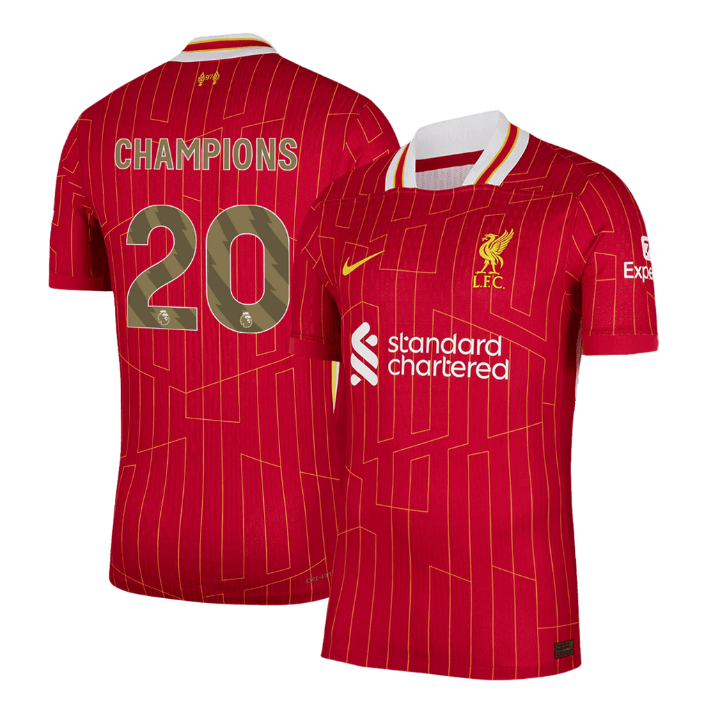 Soccer Kits Authentic CHAMPIONS #20  Liverpool Home Soccer Jersey 2024/25 Red