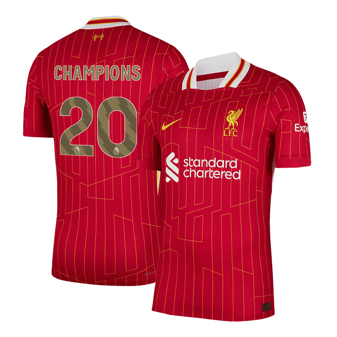 Soccer Kits Authentic CHAMPIONS #20  Liverpool Home Soccer Jersey 2024/25 Red