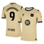 Soccer Kits Authentic LEWANDOWSKI #9 Barcelona Away Soccer Jersey 2025/26 Yellow - UCL
