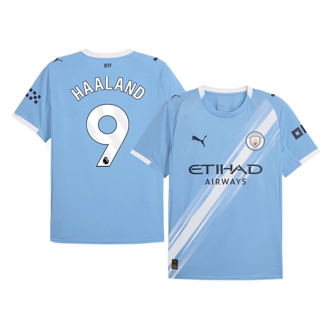 Maillot de football HAALAND #9 Manchester City Domicile 2025/26 Bleu