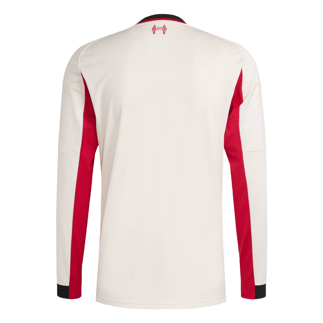 Soccer Kits 25/26 Livepool Away Long Sleeve Jesey White