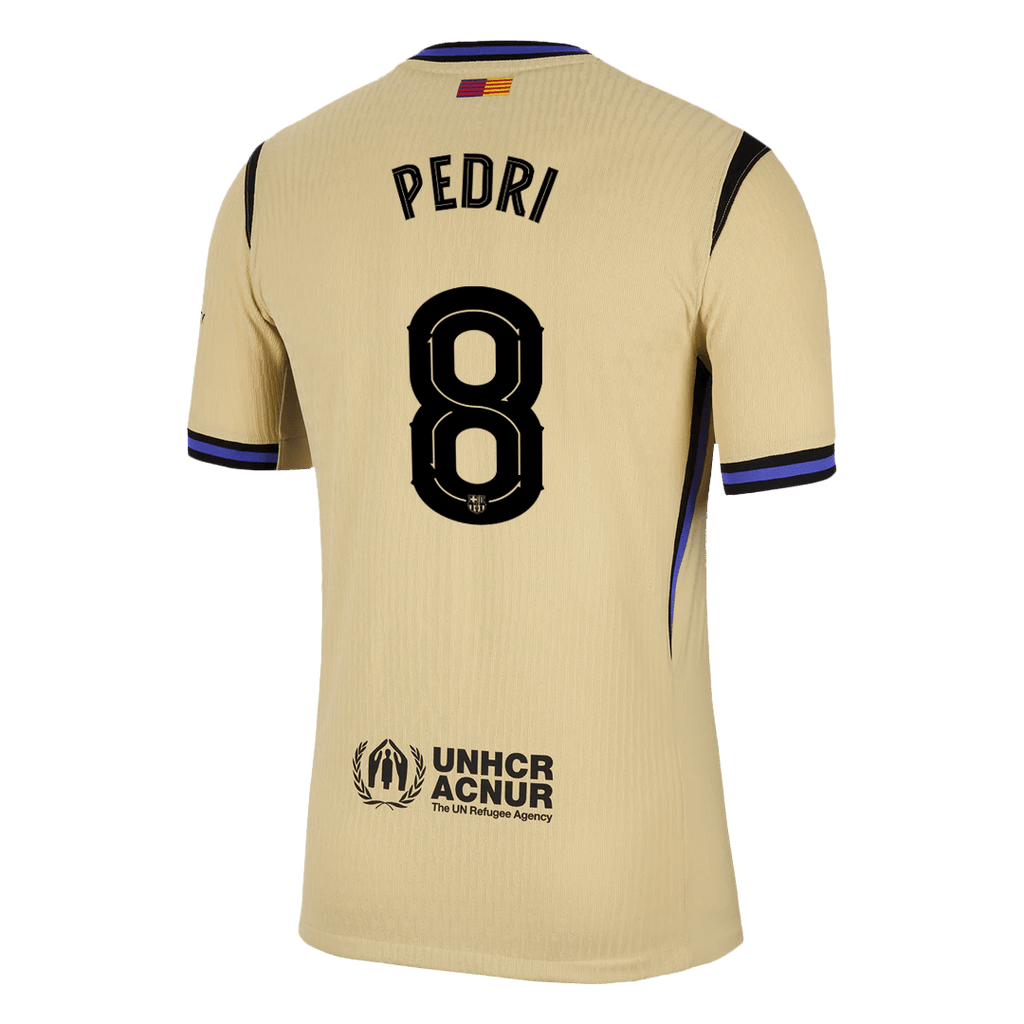 Soccer Kits Authentic PEDRI #8 Barcelona Away Soccer Jersey 2025/26 Yellow - UCL