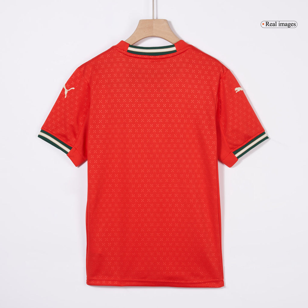 Kits de fútbol para niños: camiseta local de Portugal (camiseta y pantalones cortos) 2025, color rojo