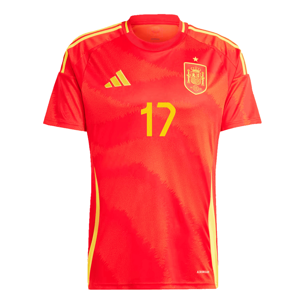 Equipaciones de fútbol WILLIAMS JR. #17 España Camiseta de fútbol local Eurocopa 2024