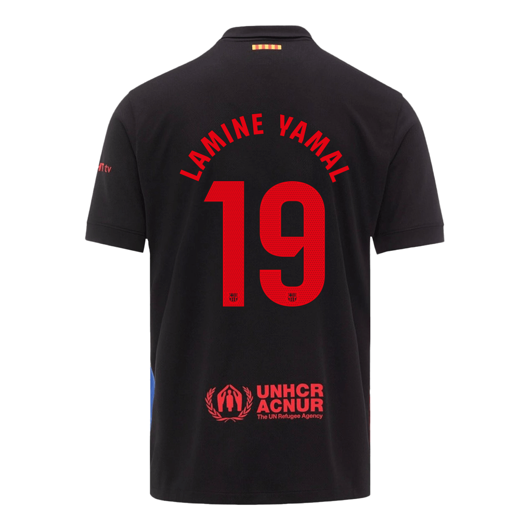 Camiseta de visitante del Barcelona LAMINE YAMAL #19 2024/25 - Logotipo de Spotify sin texto
