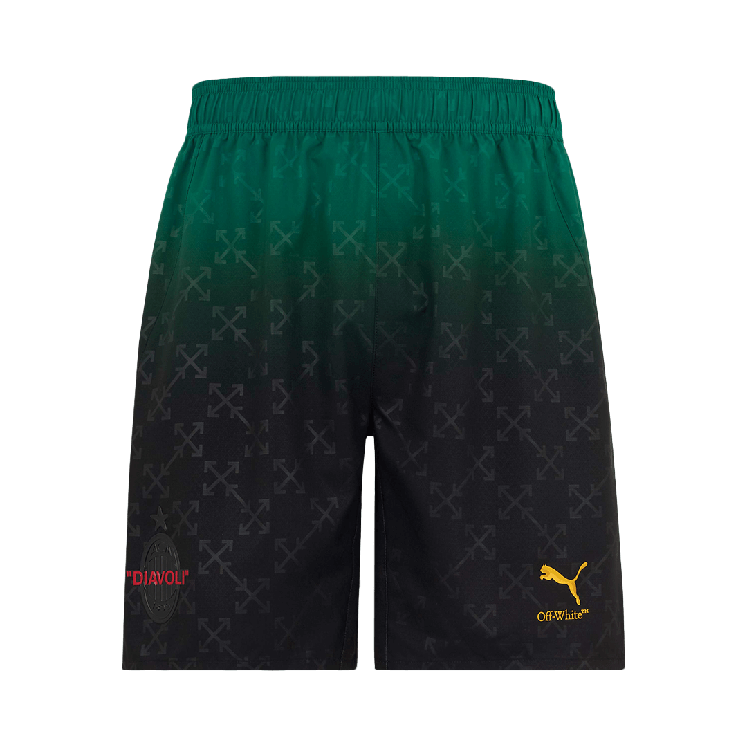 Soccer Kits AC Milan Fourth Away Soccer Jersey Kit(Jersey+Shorts) 2024/25 Green&Black