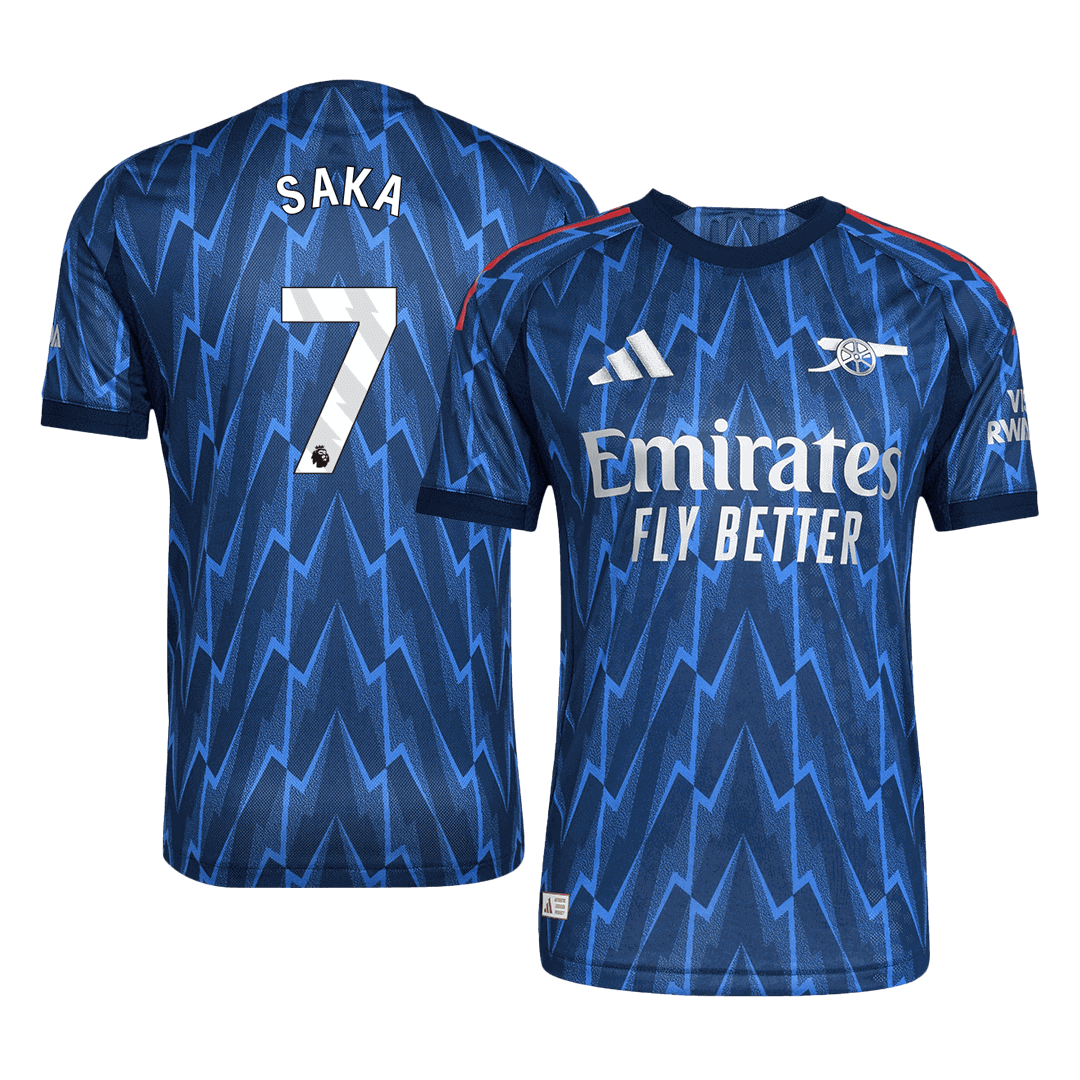 Soccer Kits Authentic SAKA #7 Arsenal Away Soccer Jersey 2025/26 Blue
