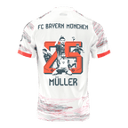 Maillot de football MÜLLER Special #25 Bayern Munich Extérieur 2025/26 Blanc