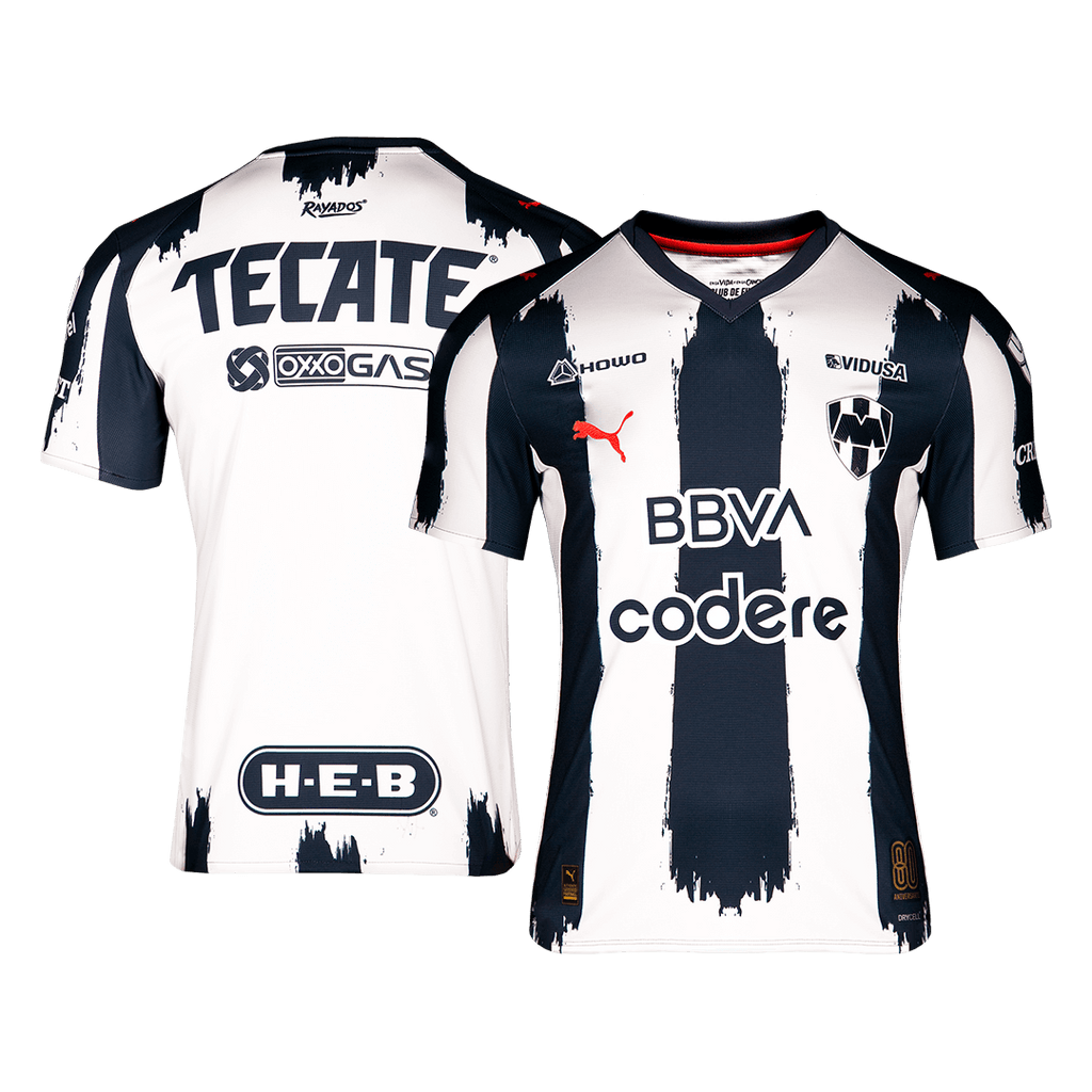 Maillot de football Monterrey Domicile 25/26 Blanc et Bleu Marine