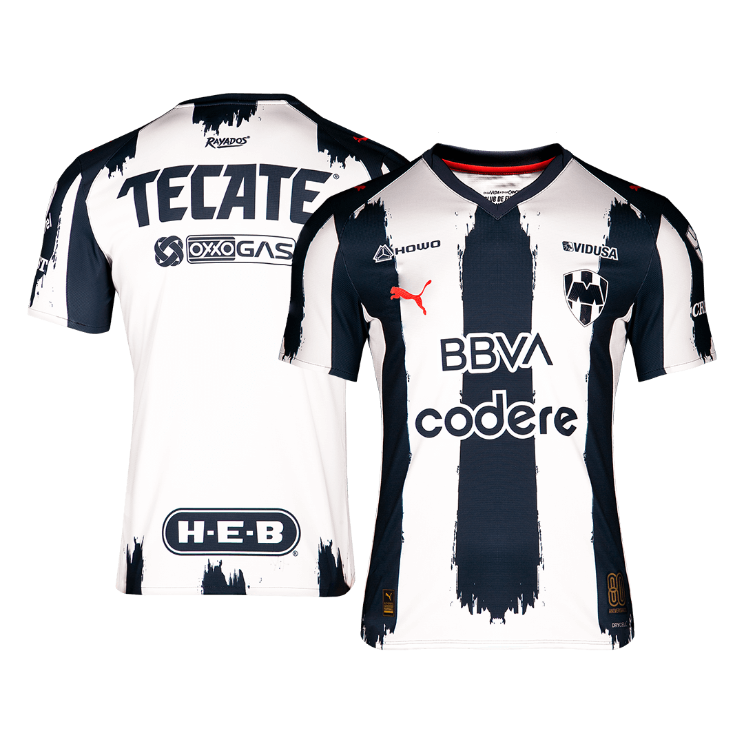 Maillot de football Monterrey Domicile 25/26 Blanc et Bleu Marine