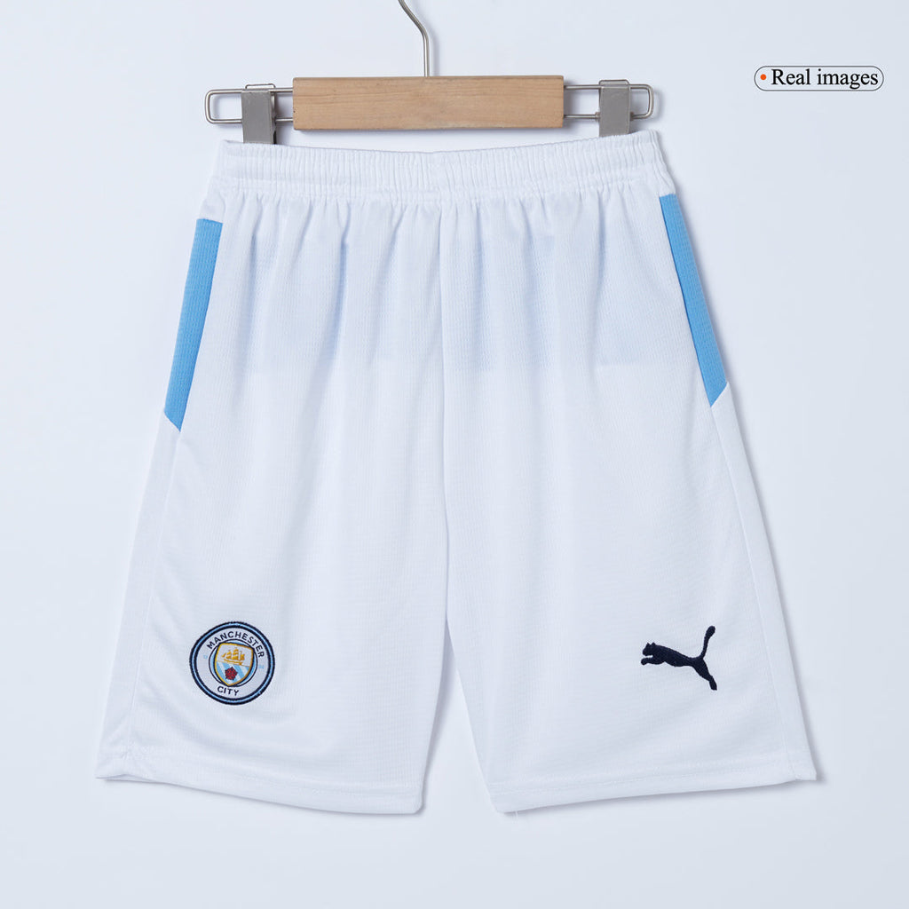 Kit de fútbol para niños: camiseta local del Manchester City (camiseta, pantalones cortos y calcetines) 2025/26, azul