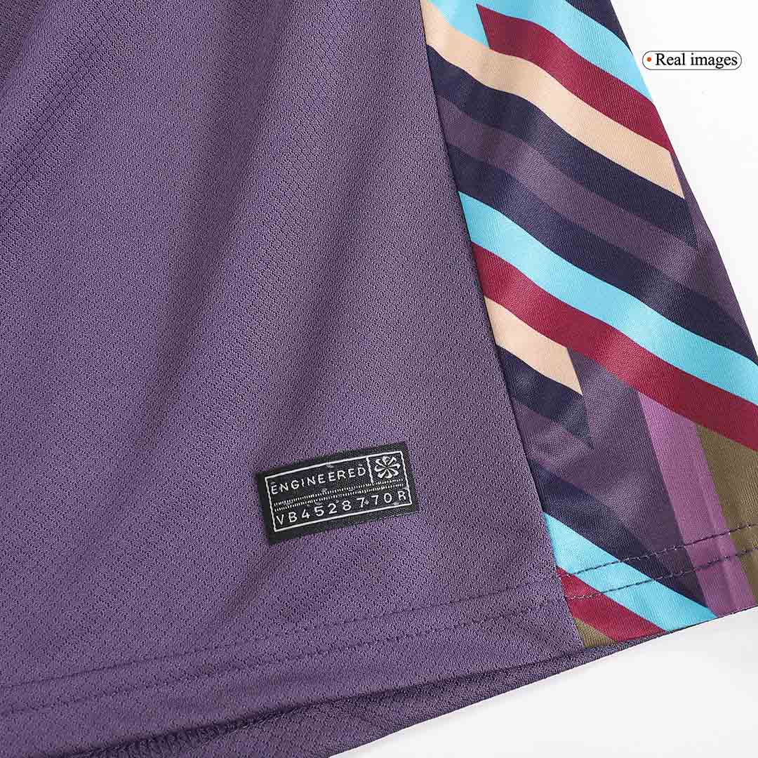 Kits de fútbol: Camiseta de fútbol visitante de Inglaterra para niños (camiseta y pantalones cortos) Eurocopa 2024