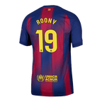 Kits de fútbol ROONY #19 Auténtica camiseta de fútbol local del Barcelona 2025/26 Rojo y azul