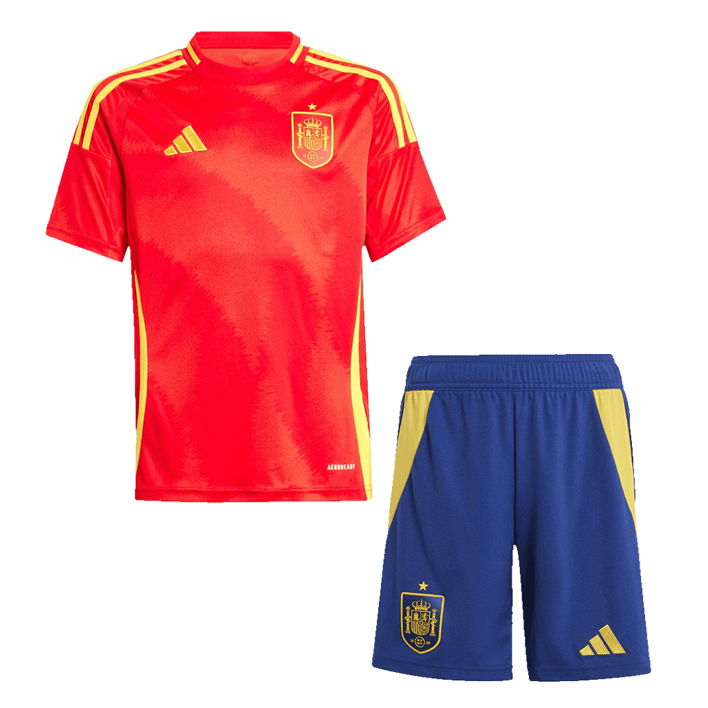 Kits de fútbol para niños: camiseta local de España (camiseta y pantalón corto) para la Eurocopa 2024