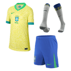 Kits de fútbol para niños: camiseta local de Brasil (camiseta, pantalones cortos y calcetines) para la Copa América 2024