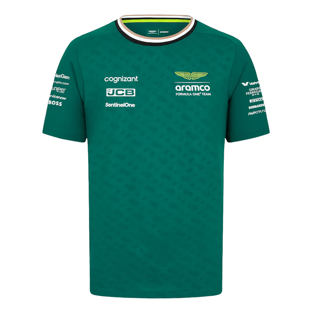 Soccer Kits Aston Martin Aramco Cognizant F1 Racing Team Fernando Alonso Driver T-Shirt 2024
