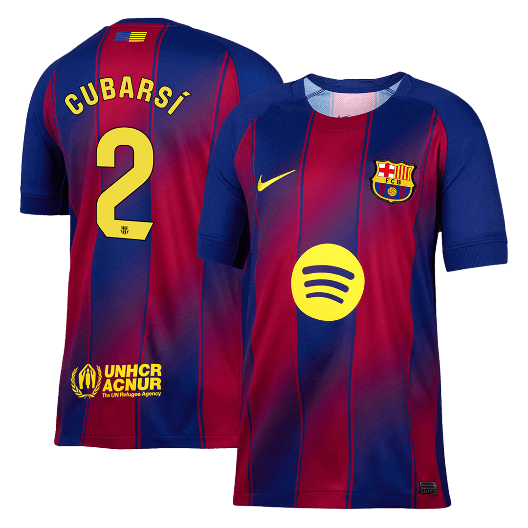 Soccer Kits CUBARSÍ #2 Barcelona Home Soccer Jersey 2025/26 Red&Blue