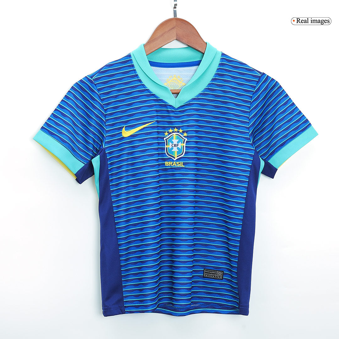 Maillot de football extérieur Brésil pour enfant (maillot + short) Copa America 2024