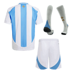 Maillot de football domicile Argentine pour enfant (maillot, short, chaussettes) Copa America 2024