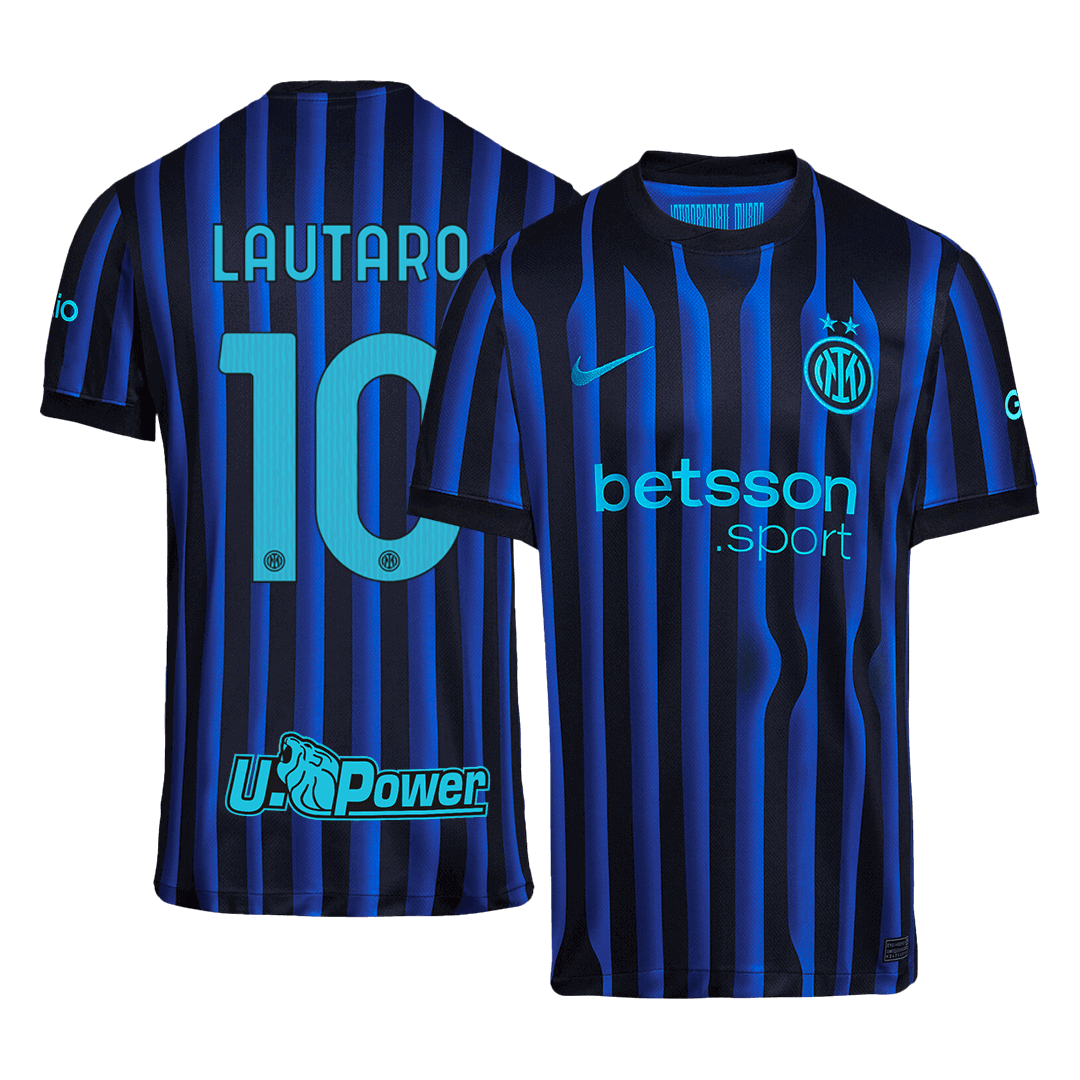 Maillot de football LAUTARO #10 Inter Milan Domicile 2025/26 Bleu et Noir