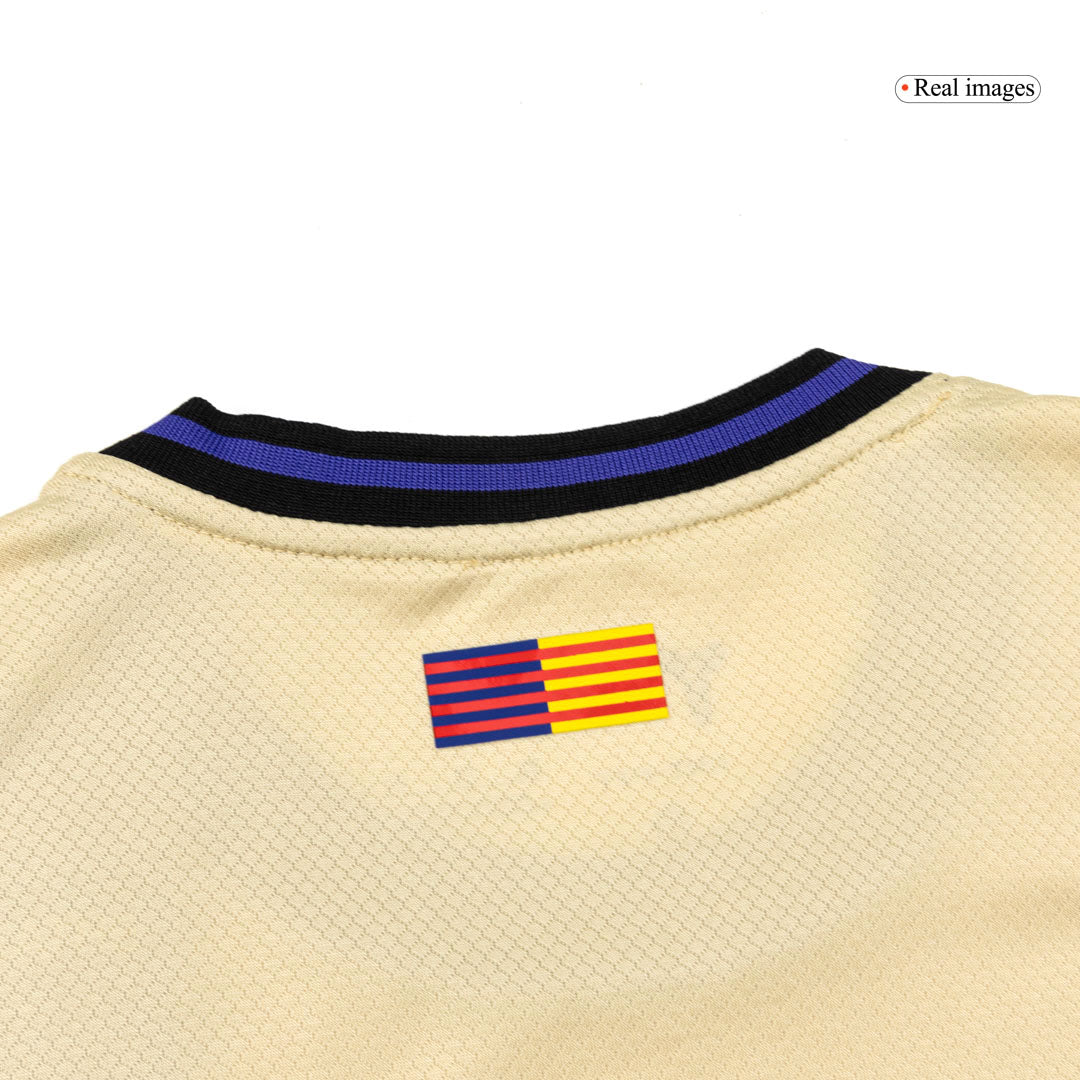 Maillot de football extérieur Barcelone pour enfant (maillot, short, chaussettes) 2025/26 jaune et noir