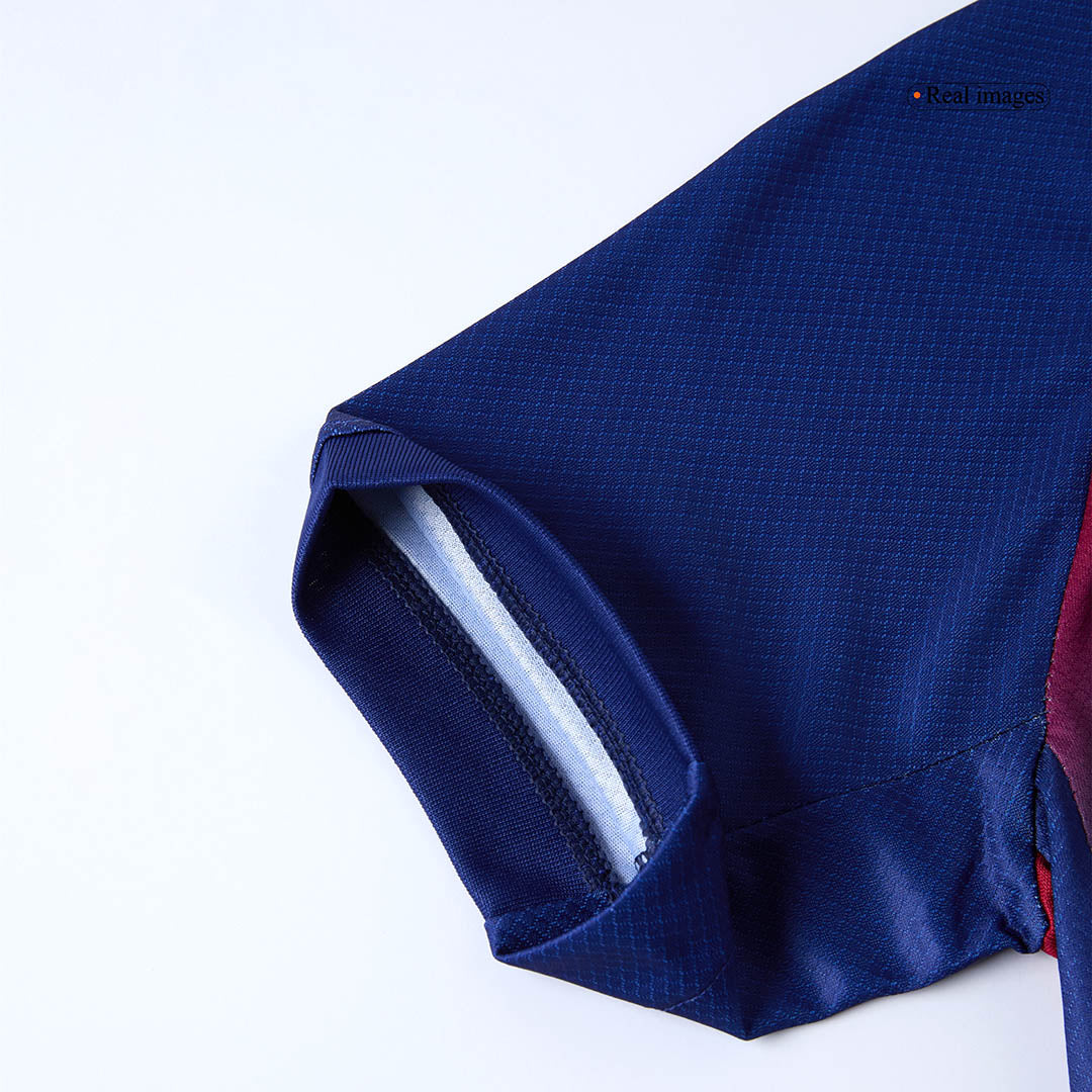 Maillot de football domicile Barcelone pour enfant (maillot, short, chaussettes) 2025/26 rouge et bleu