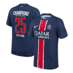 Soccer Kits CHAMPIONS #25 Authentic PSG Home Soccer Jersey 2024/25 Navy - CHAMPIONS OF EUROPE