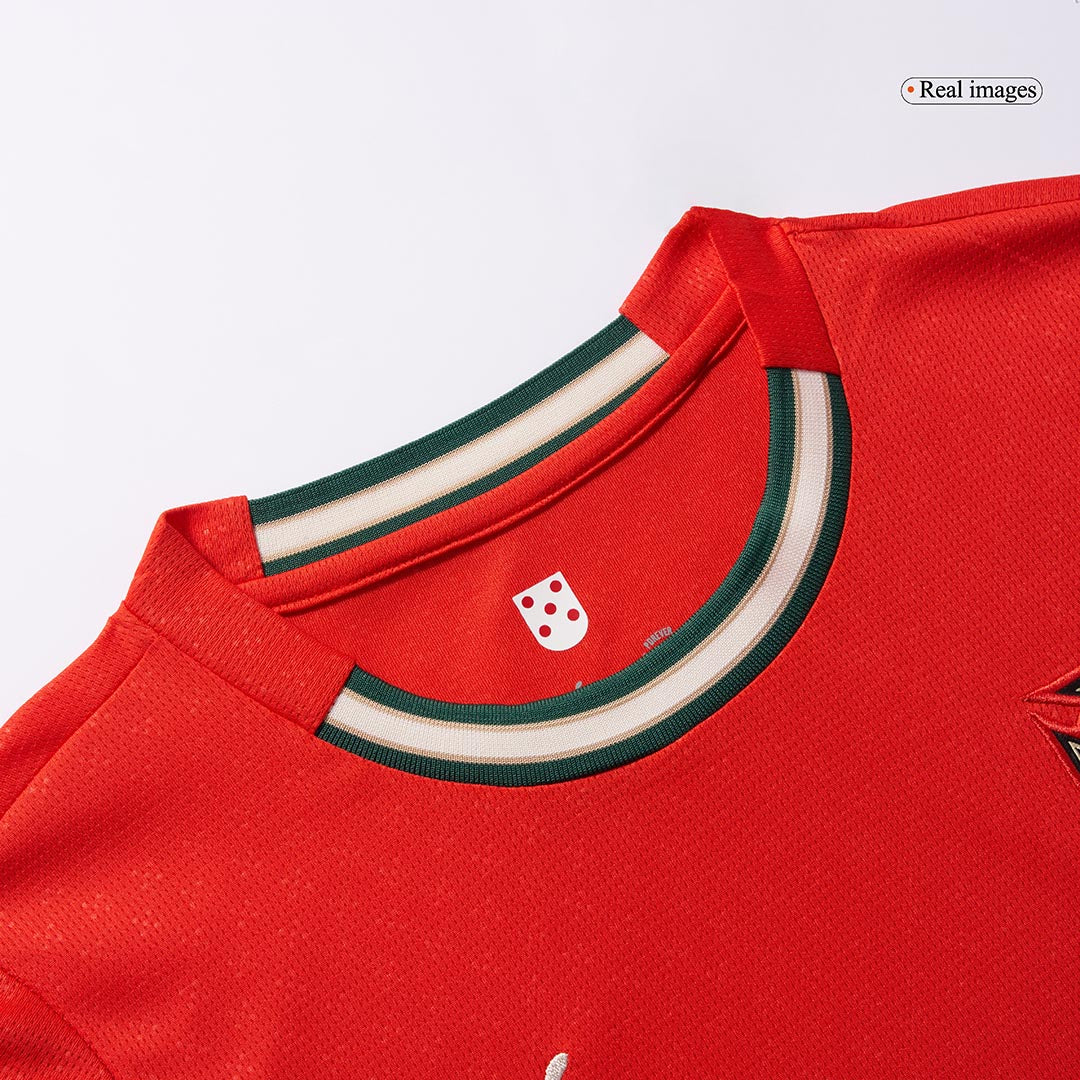 Kits de fútbol RONALDO #7 Camiseta de fútbol local de Portugal para mujer 2025 Rojo