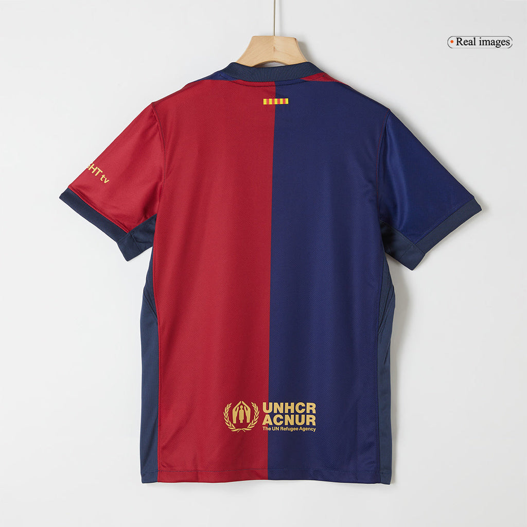 Soccer Kits Barcelona Home Soccer Jersey 2024/25 - Spotify Logo Without Text