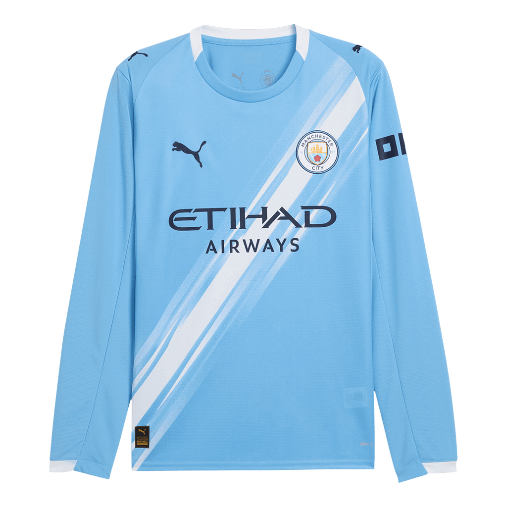 Maillot de football à manches longues Manchester City Domicile 2025/26 Bleu