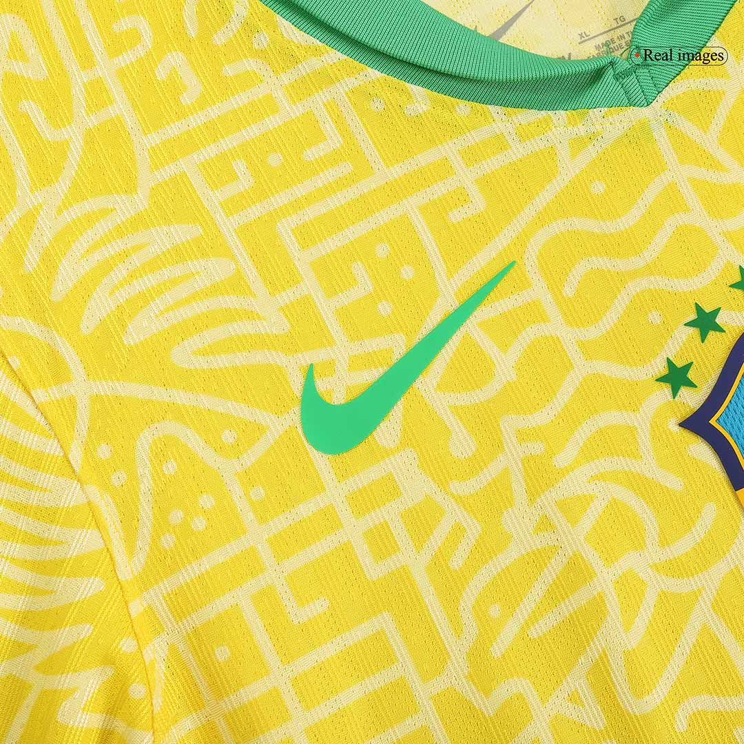 Soccer Kits Authentic Brazil Home Soccer Jersey Copa America 2024