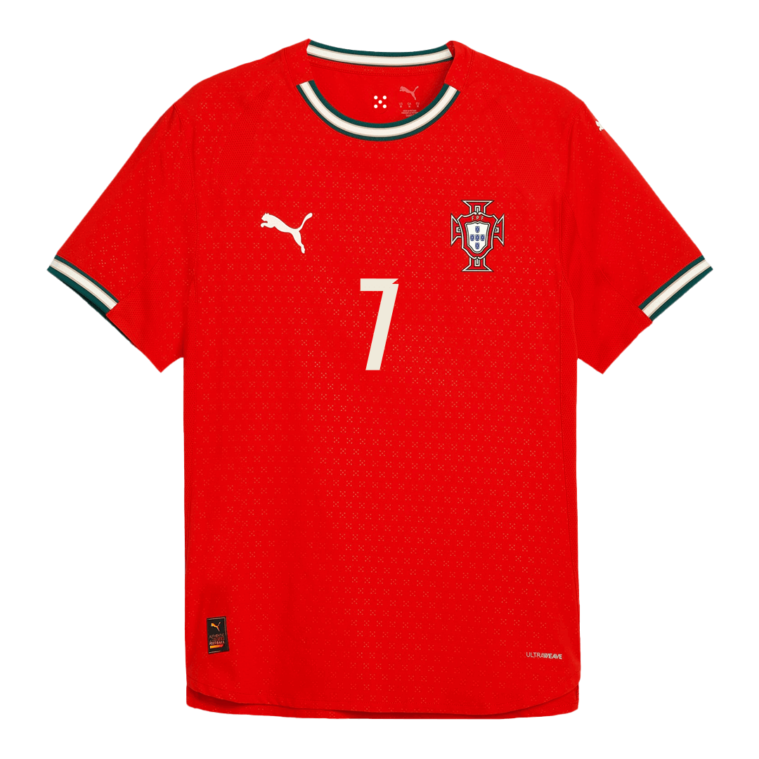 Soccer Kits Authentic  RONALDO #7 Portugal Home Soccer Jersey 2025 Red