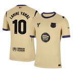 Soccer Kits Authentic LAMINE YAMAL #10 Barcelona Away Soccer Jersey 2025/26 Yellow - UCL