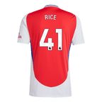 Kits de fútbol RICE #41 Arsenal Home Soccer Jersey 2024/25 Rojo