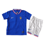 Kits de fútbol para niños: Camiseta local de Francia (camiseta, pantalones cortos y calcetines) para la Eurocopa 2024
